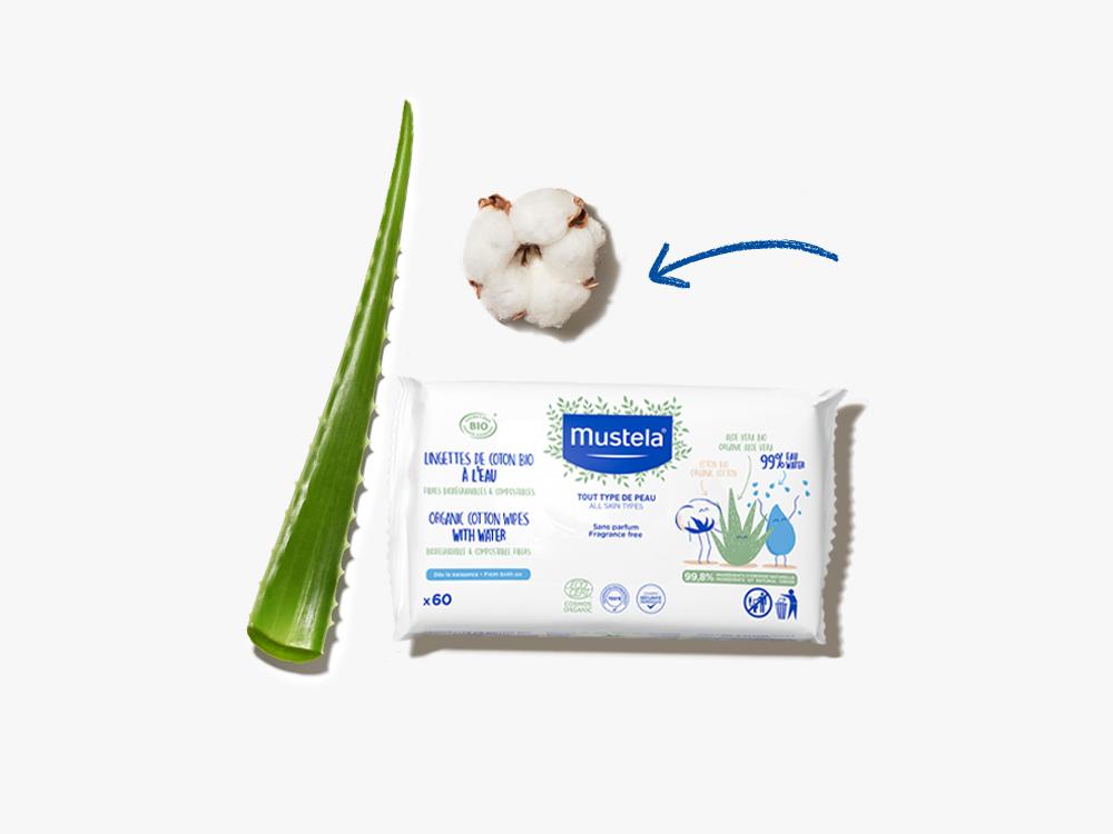 MUSTELA BEBE WATER WIPES WITH BIO COTTON 4 X 60 UNIT (S) ECONOMIC PACK